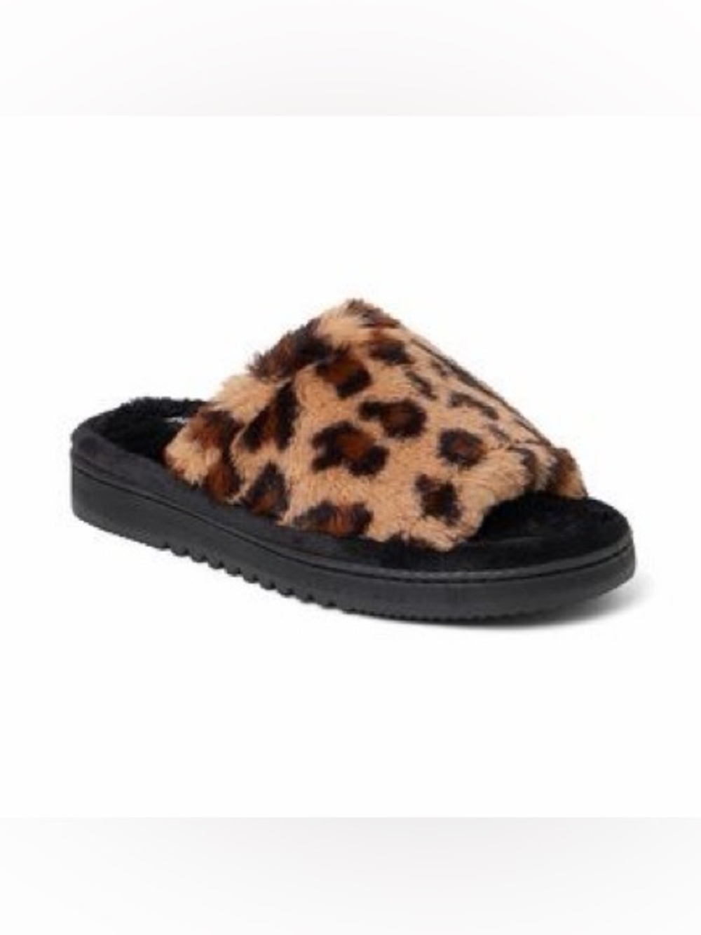 Dearfoams Leopard Slip On Slippers